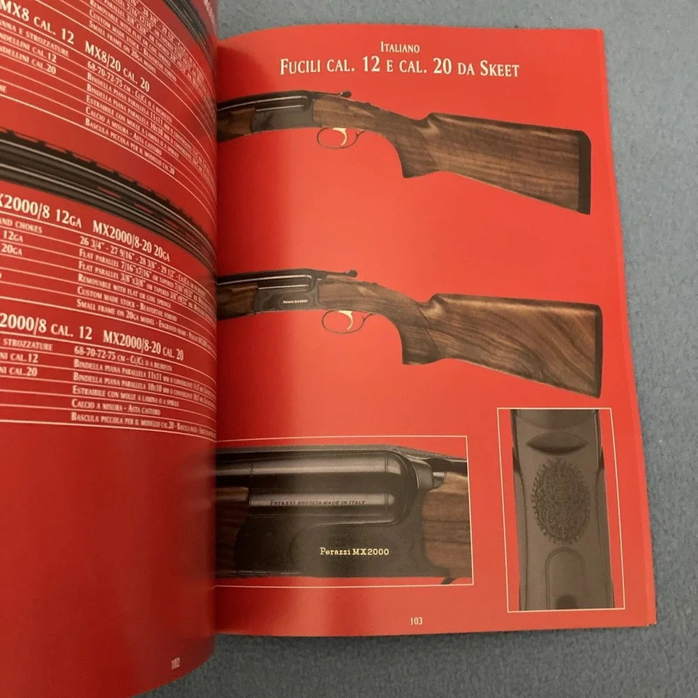 Perazzi Custom Shotguns Dealer Product Catalogs from 2000 & 2003